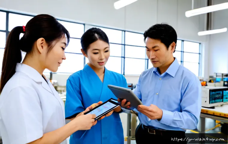온쇼어링 비즈니스의 인사이트와 분석 - Photorealistic modern Japanese manufacturing facility, a diverse team of business analysts and facto...
